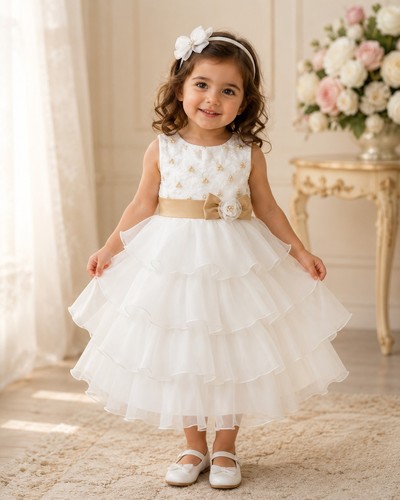 Flower girl dress christening - flower,