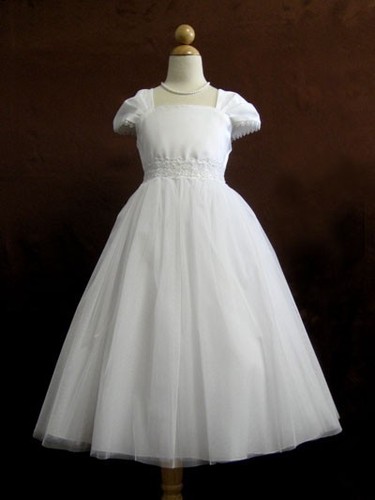 Flower girl cap - cap, sleeved