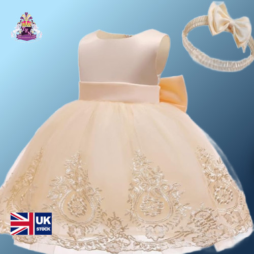 Girls cream sleeveless - cream, dress